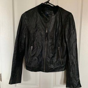 GAP Genuine Leather Jacket - Black